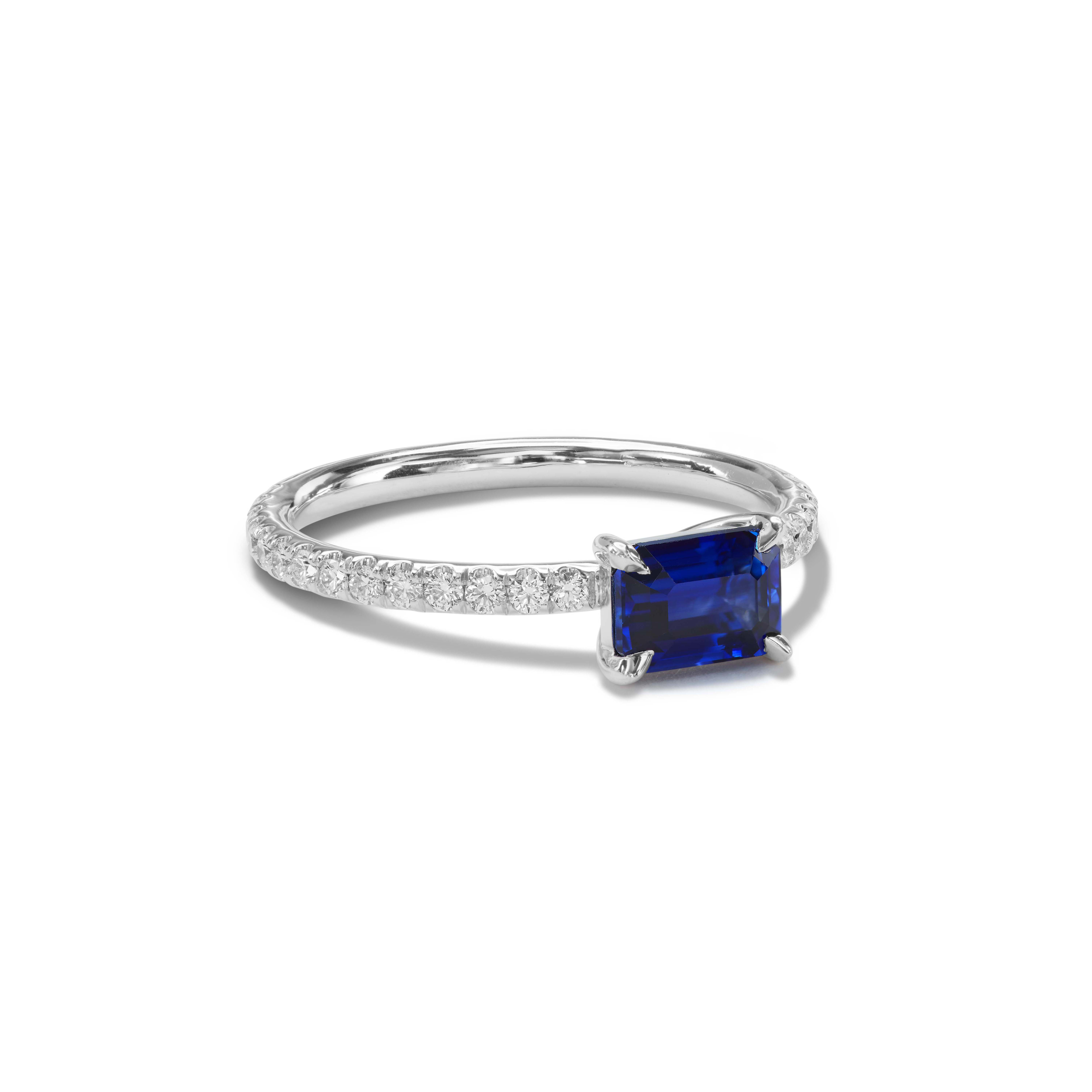 Stackable Blue Sapphire Ring SONYA K. Fine Jewelry