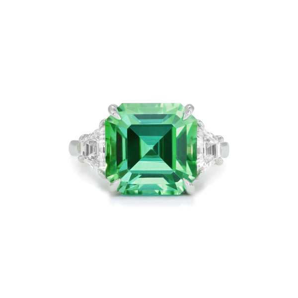 Grace Mint Green Tourmaline & diamond Ring - SONYA K. Fine Jewelry