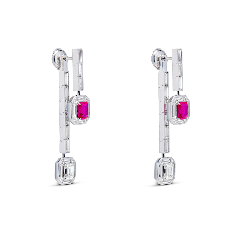 Ruby & Diamond Earrings - Sonya K. jewelry