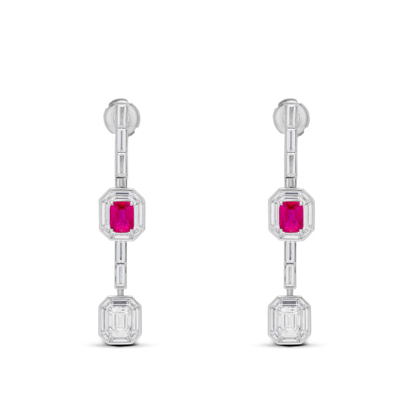 Ruby & Diamond Earrings - Sonya K. jewelry